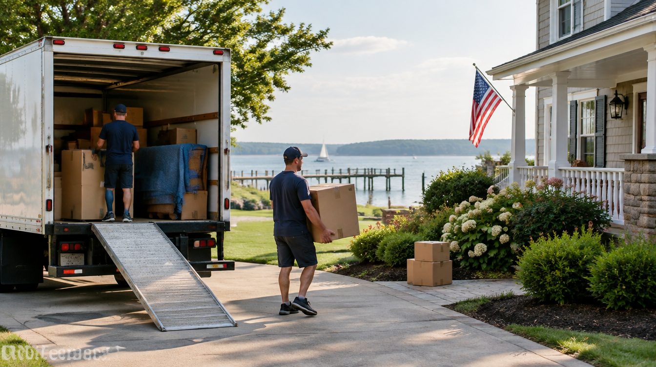 Professional movers at a home in Leonardtown, MD