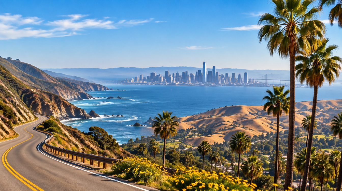 California scenery — a landmark landscape view of the state