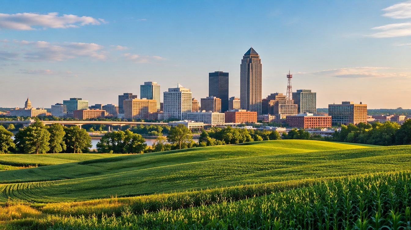 Iowa scenery — a landmark landscape view of the state