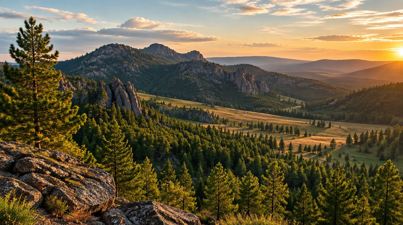 South Dakota scenery — a landmark landscape view of the state