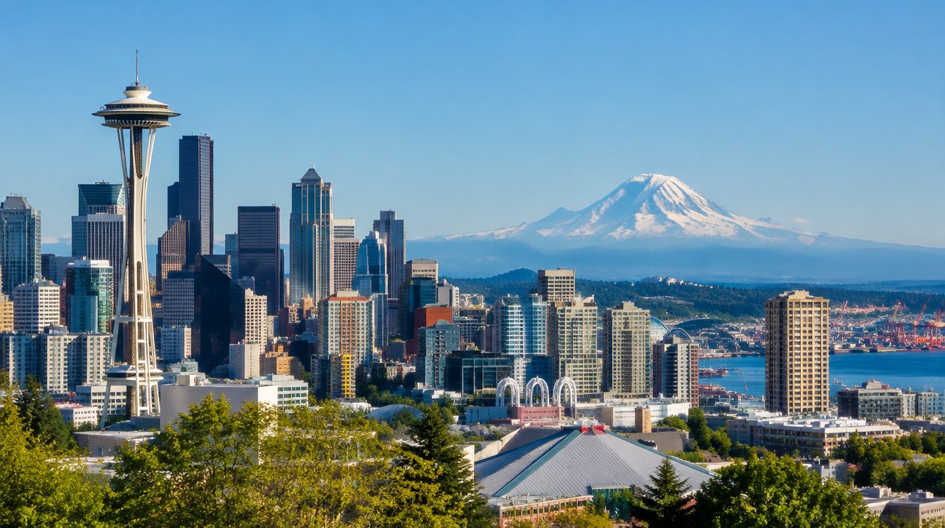 Washington scenery — a landmark landscape view of the state