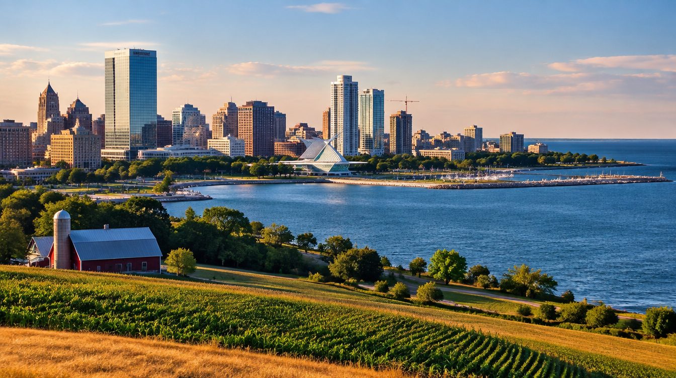 Wisconsin scenery — a landmark landscape view of the state