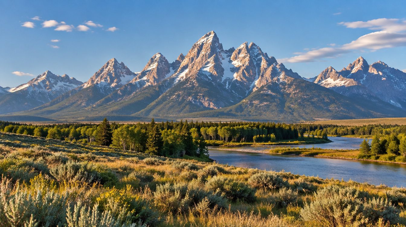 Wyoming scenery — a landmark landscape view of the state