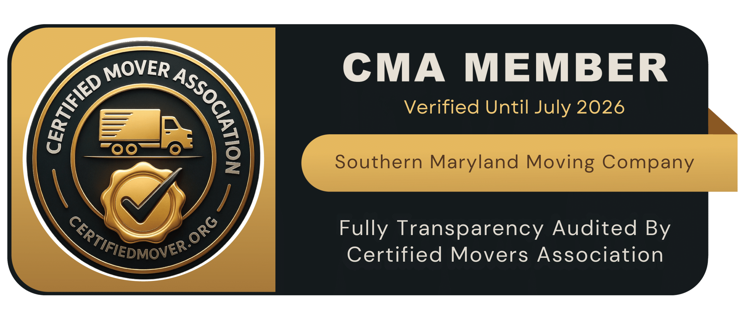 CMA Badge - Southern Maryland Moving Company